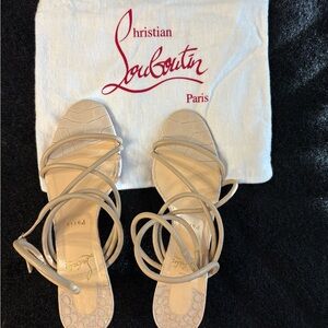 Christian Louboutin Nude Strappy Sandals